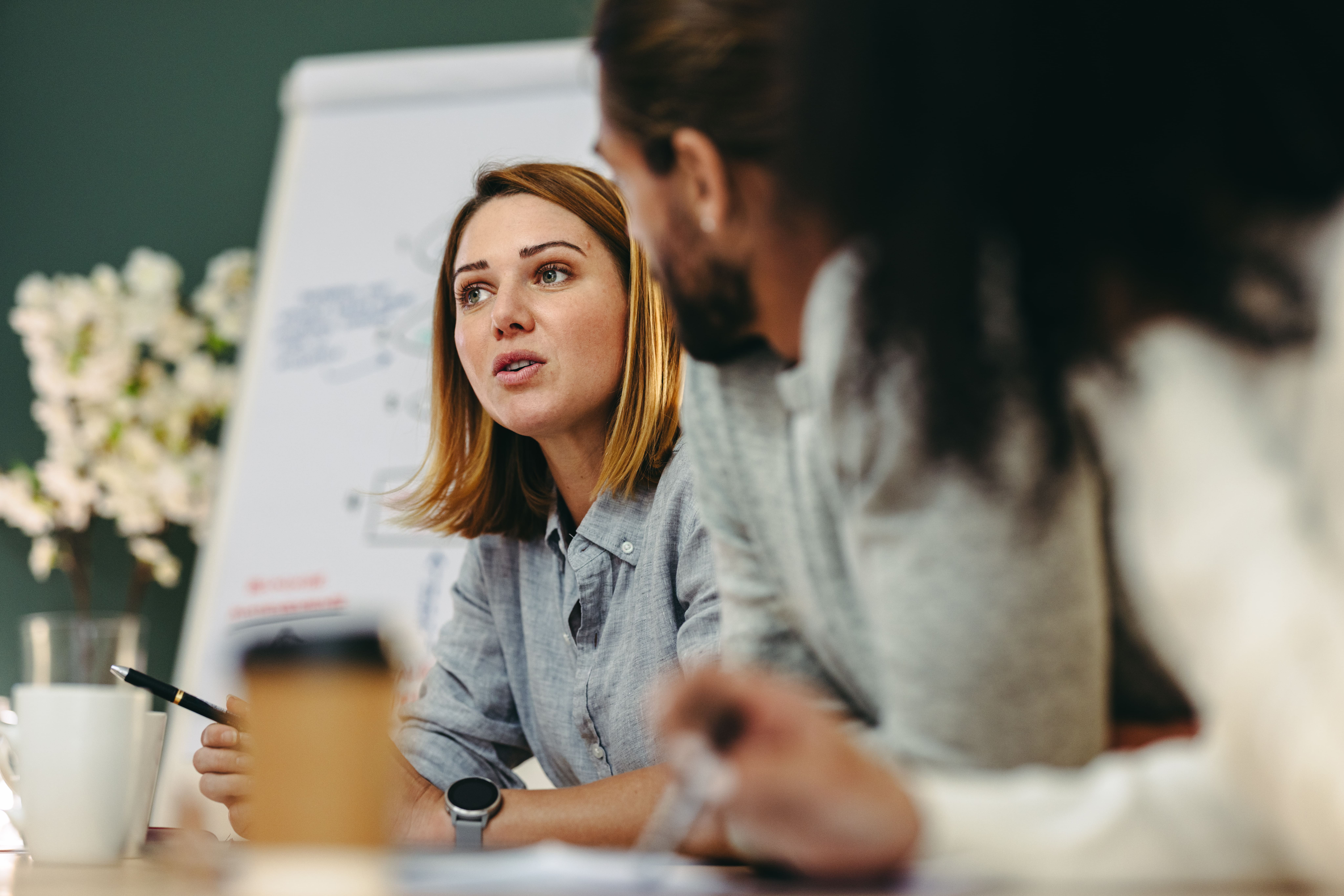 SAP experts SAC agreeing woman mid-aged business
